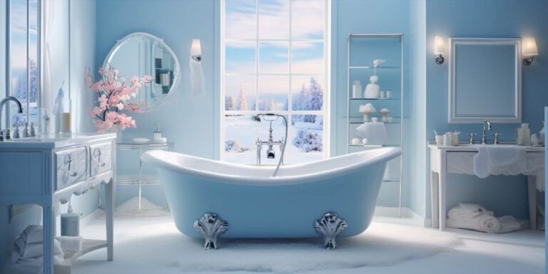 Niebieska łazienka - inspiracje i pomysły na łazienkę biało-niebieską
